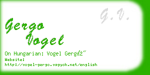 gergo vogel business card